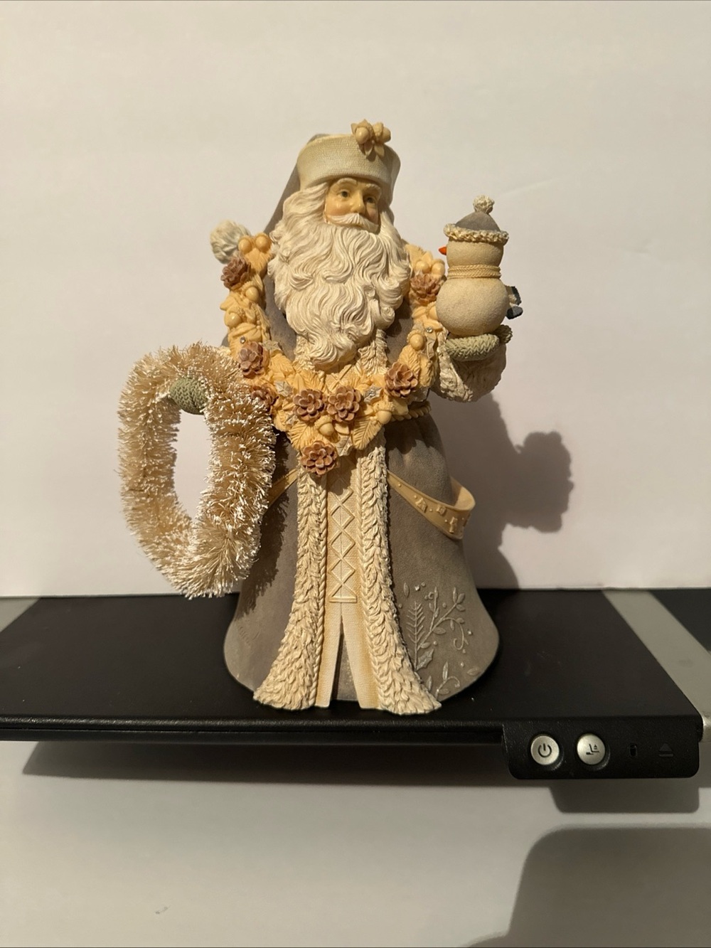 Foundations Neutral Beige Santa Figurine Holiday Decoration - Unbranded